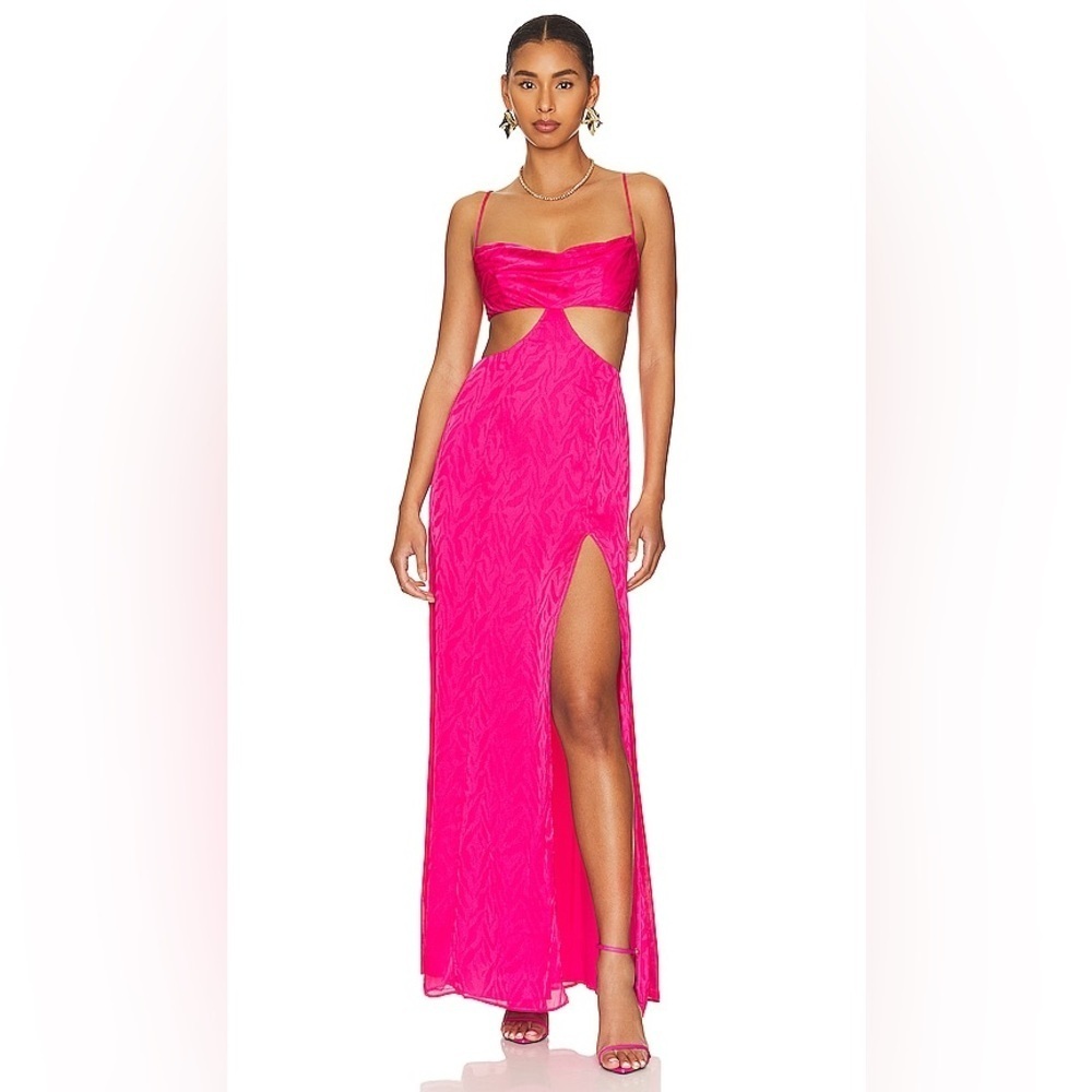 Lovers & Friends Women’s Jamey Maxi Dress in Pink Cutout Size XS Barbiecore